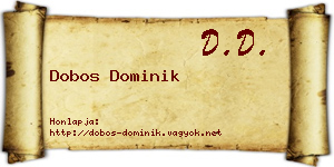 Dobos Dominik névjegykártya